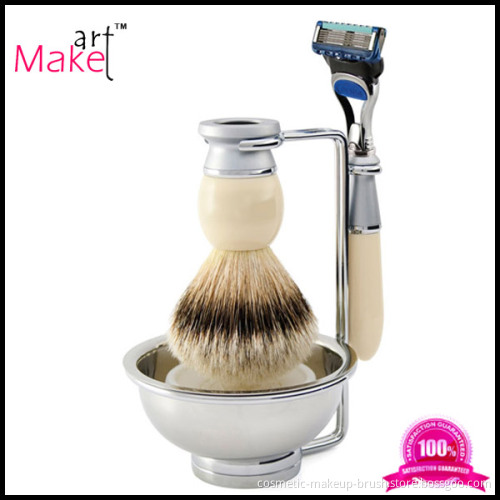 Quality silvertip badger hair shaving brush set